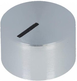 Фото 1/2 Rotary knob, 6 mm, polycarbonate, silver, Ø 12 mm, H 7.1 mm, A1412461