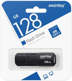 Фото 1/10 USB 3.0/3.1 накопитель SmartBuy 128GB CLUE Black (SB128GBCLU-K3)