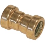 75501, Copper Pipe Fitting, Push Fit Straight Coupler for 15mm pipe