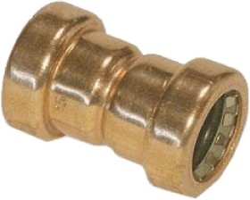 75501, Copper Pipe Fitting, Push Fit Straight Coupler for 15mm pipe