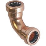 75532, Copper Pipe Fitting, Push Fit 90° Elbow for 22mm pipe