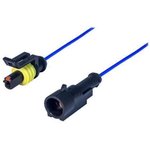 Колодка соединит. 1 конт. 1,5мм герметичная IP66/67 (в сборе с проводом 0,50мм кв.) DA-02636