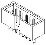 87834-1411, Conn Shrouded Header HDR 14 POS 2.54mm Solder ST Thru-Hole C-Grid® Tray