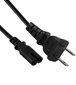 AC-C7 NA, AC Cord North America, C7 for C8 inlet, 18 AWG, 6', Black