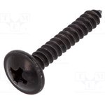 59203, Винт, 100шт, 22мм, сталь, черный, Резьба: 3,5