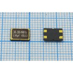 Кварцевый резонатор 36864 кГц, корпус SMD07050C4, нагрузочная емкость 16 пФ ...