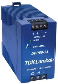 DPP50-15, DIN Rail Power Supplies 51W 15V 3.4A DIN Rail 115/230VAC