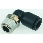 3199 14 21, LF3000 Series Elbow Threaded Adaptor, G 1/2 Male to Push In 14 mm ...