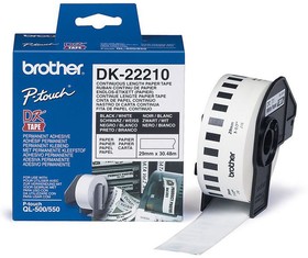 Фото 1/7 Картридж ленточный Brother DK22210 для Brother QL-570