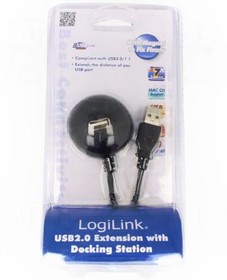 Фото 1/2 CU0013B, Кабель, USB 2.0, гнездо USB A, вилка USB A, никелированные, 1,5м