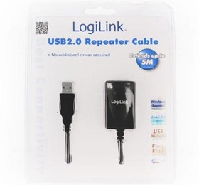 Фото 1/2 UA0001A, Кабель USB USB 1.1,USB 2.0 гнездо USB A,вилка USB A 5м