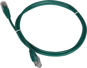 Фото 1/2 Патч-корд LanMaster вилка RJ-45, вилка RJ-45, кат.5E, ПВХ, 0.3м, зеленый [twt-45-45-0.3-gn]