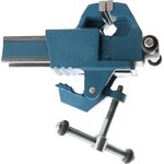 18660, Тиски слесарные, 63 мм, крепление для стола, винтовой зажим (Глазов)