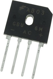 GBU6M, Rectifier Bridge Diode Single 1KV 6A 4-Pin Case GBU Tube