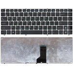 Клавиатура для ноутбука Asus UL30 K42 черная с серебристой рамкой