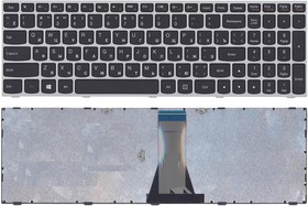 Фото 1/2 Клавиатура для ноутбука Lenovo IdeaPad G50-70 G50-30 черная с серой рамкой