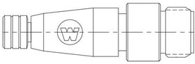 1200330001, Circular Connector, 4A, M12, Plug, Straight, Poles - 4