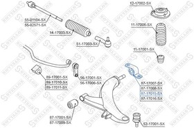 87-17015-SX, 87-17015-SX_сайлентблок пер. рычага зад. п.!\ Subaru Legacy B12 99-03