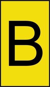 Фото 1/2 901-10184, Ovalgrip Slide On Cable Markers, Black on Yellow, Pre-printed "B", 2.5 6mm Cable