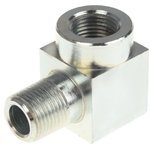 Hydraulic Elbow Threaded Adapter, FZ1616, NPT 3/8 Female NPT 3/8 Male