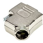 D45ZK9-K, MHD45ZK Series Zinc Angled D Sub Backshell, 9 Way, Strain Relief