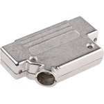 D45ZK37-K, MHD45ZK Series Zinc Angled D Sub Backshell, 37 Way, Strain Relief