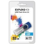 EX032GB530-Bl, USB Flash накопитель 32Gb Exployd 530 Blue