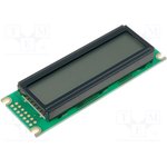 RC1602D-FHY-ESX, Дисплей: LCD, алфавитно-цифровой, FSTN Positive, 16x2, зеленый