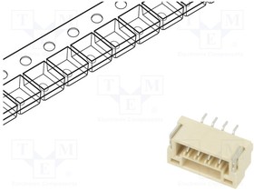 A12514WR-S-04PNLNT1T00R, Гнездо; провод-плата; "папа"; 1,25мм; PIN: 4; без контактов; на PCB
