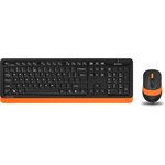 Клавиатура + мышь A4Tech Fstyler FG1010 клав:черный/оранжевый ...