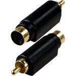 2-322G ПЕРЕХОД RCA "ШТ" - MINI DIN 4 PIN (S-VHS) "ГН" ПЛАСТИК