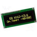 EAW162-X3LG, Дисплей OLED, алфавитно-цифровой, 16x2, Размер окна 66x16мм