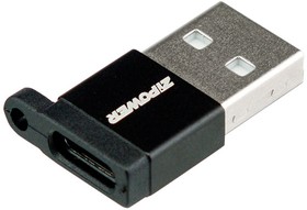 Фото 1/3 PM6679, Адаптер с USB A на Type-C, 3 A быстрая зарядка, передача данных 380 Мб/сек, черный