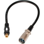 Переход XLR штекер - RCA гнездо позолоченные контакты с кабелем 0.3м, PL2288