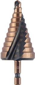 Сверло ступенчатое спиральное по металлу Special (7-36 мм; 11 ступеней; Р6М5) 101-040