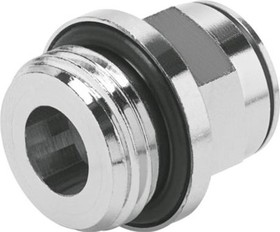 NPQM-D-G12-Q14-P10, Straight Threaded Adaptor, G 1/2 Male to Push In 14 mm, Threaded-to-Tube Connection Style, 570451