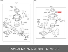 97175-5H050, Резистор HYUNDAI HD65,72,78 отопителя OE