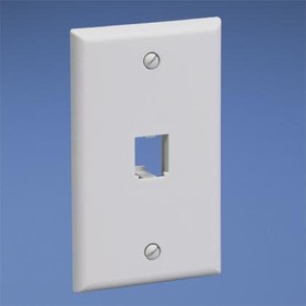 CFP1IW, Connector Accessories Single Gang Vertical Faceplate Plastic White
