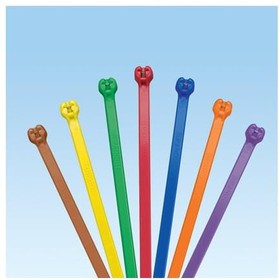 Фото 1/2 BT4S-M2, Dome-Top® barb ty cable tie, standard cross section, 15.1" (384mm) length, nylon 6.6, red.