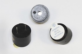 Фото 1/2 Зуммер магнитоэлектрический с генератором, размер 16x14, напряжение 3В, частота 2.3кГц, контакты 2P7.6, марка HCM1603X