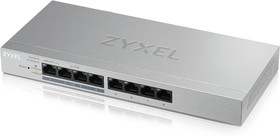 ZX-GS1200-8HPV2-EU0101F, Коммутатор Smart L2 PoE+ Zyxel GS1200-8HP v2, 8xGE (4xPoE+), настольный, бесшумный, с поддержкой VLAN, IGMP, QoS и