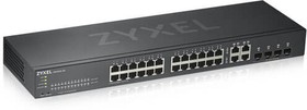 ZX-GS1920-24V2-EU0101F, Коммутатор Smart L2Zyxel NebulaFlex GS1920-24v2, rack 19", 24xGE, 4xCombo (SFP/RJ-45), бесшумный