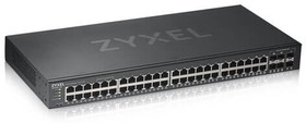 ZX-GS1920-48V2-EU0101F, Коммутатор Smart L2 Zyxel NebulaFlex GS1920-48v2, rack 19", 44xGE, 4xCombo (SFP/RJ-45), 2xSFP