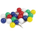 Набор ОФИСМАГ, скрепки 28 мм/60 шт., 50 мм/30 шт, гвоздики 50 шт., шарики ...