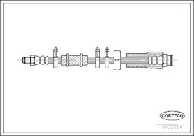 19025841, Шланг тормозной CITROEN: JUMPER c бортовой платформой 1.9 TD/2.0/2.5 D/2.5 D 4x4/2.5 TD/2.5 TDi/2.5 TDi 4x4/2.8 HDi 94-02, JUMPER