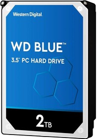 Фото 1/4 Жесткий диск WD Blue WD20EARZ, 2ТБ, HDD, SATA III, 3.5"