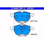 13.0460-7091.2, Колодки тормозные дисковые передн, OPEL ...