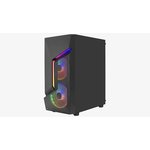 Корпус AeroCool Scape-G-BK-v2 Black Mid Tower ATX/micro ATX/mini-ITX , без БП ...