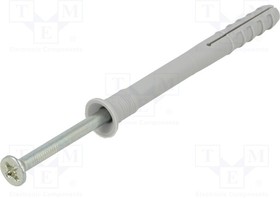 050358, Пластиковый анкер; with screw; 8x80; zinc-plated steel; N; 50pcs; 8мм