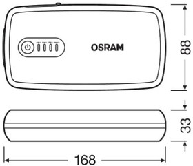 Фото 1/2 Пусковое устройство автомобильного аккумулятора BATTERYSTART300 4X1 3C OSRAM OBSL300